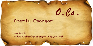 Oberly Csongor névjegykártya